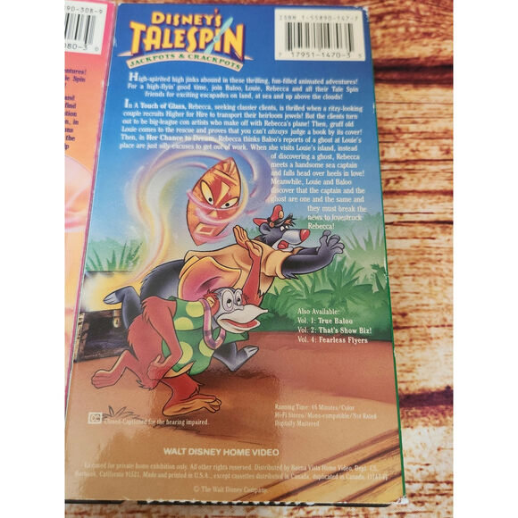 Talespin Vintage VHS Video Tapes Volume 3 & 6 - Picture 2 of 9